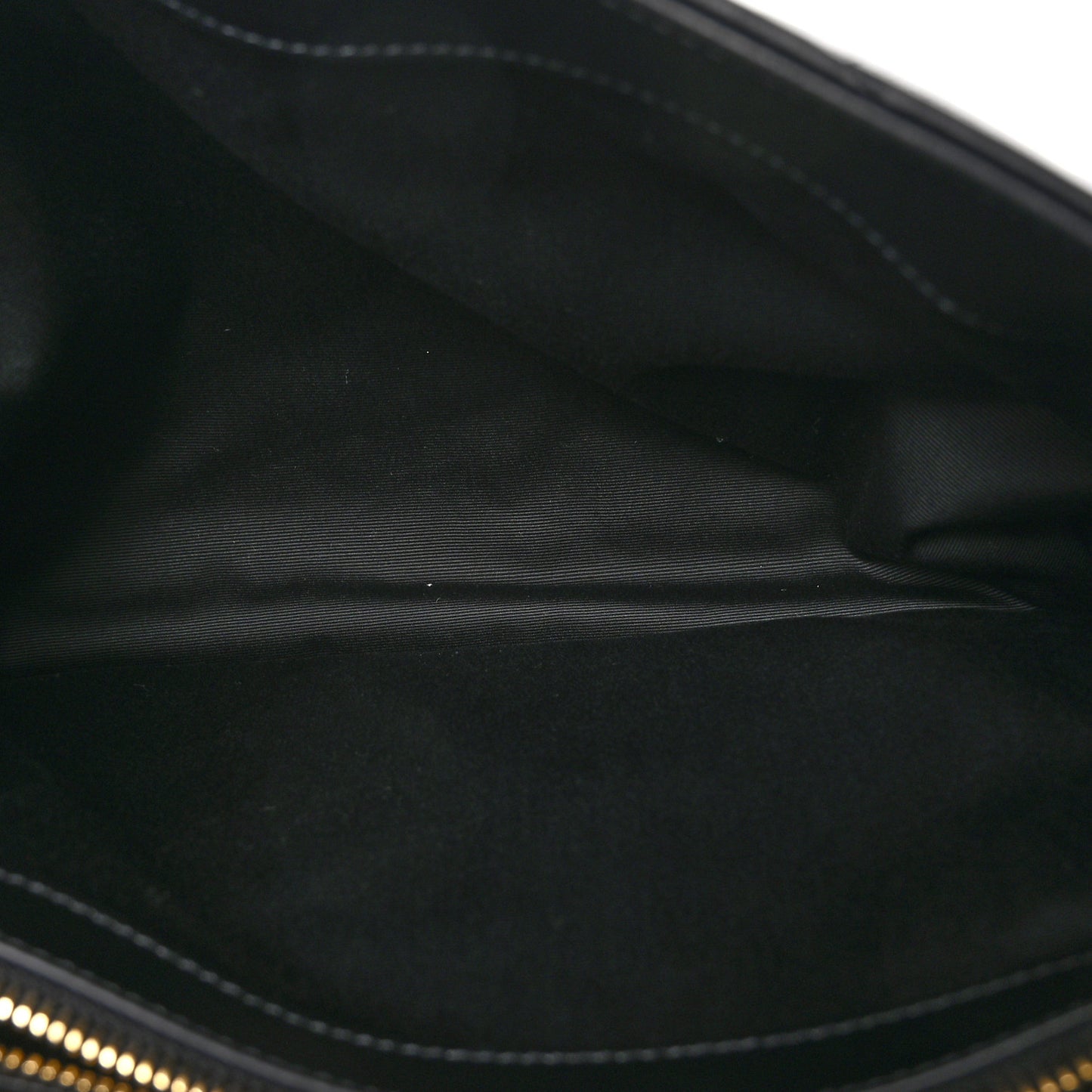 SAINT LAURENT Calfskin Y Quilted Monogram Medium Loulou Chain Satchel Black