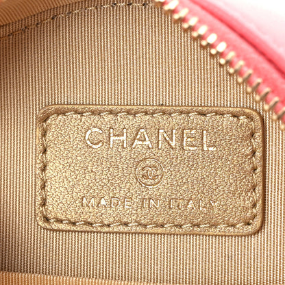 Chanel Lambskin Quilted Round Pearl Crush Clutch With Chain Pink 6 of 10