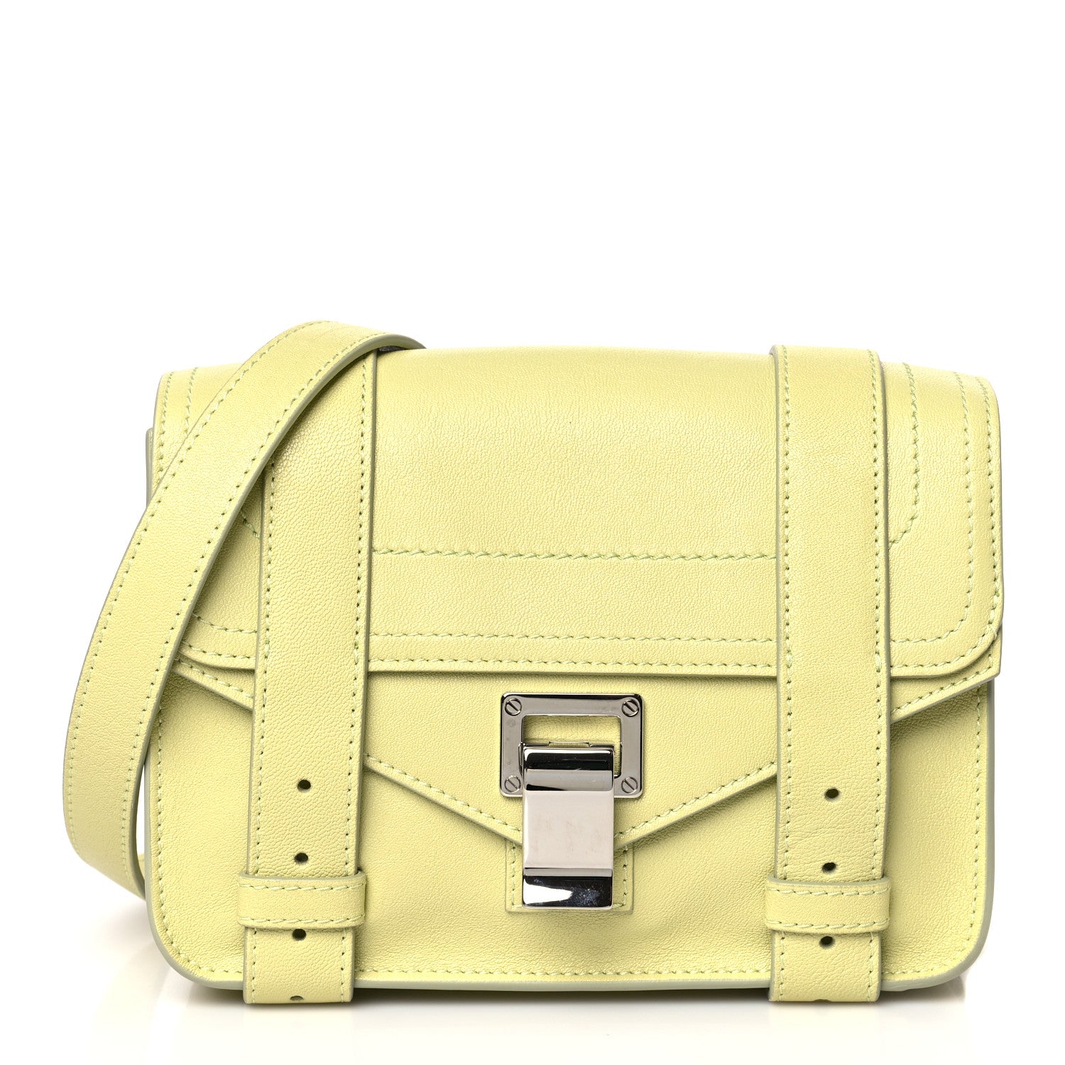 Proenza Schouler Lambskin PS1 Mini Pouch Messenger Banana 1 of 8