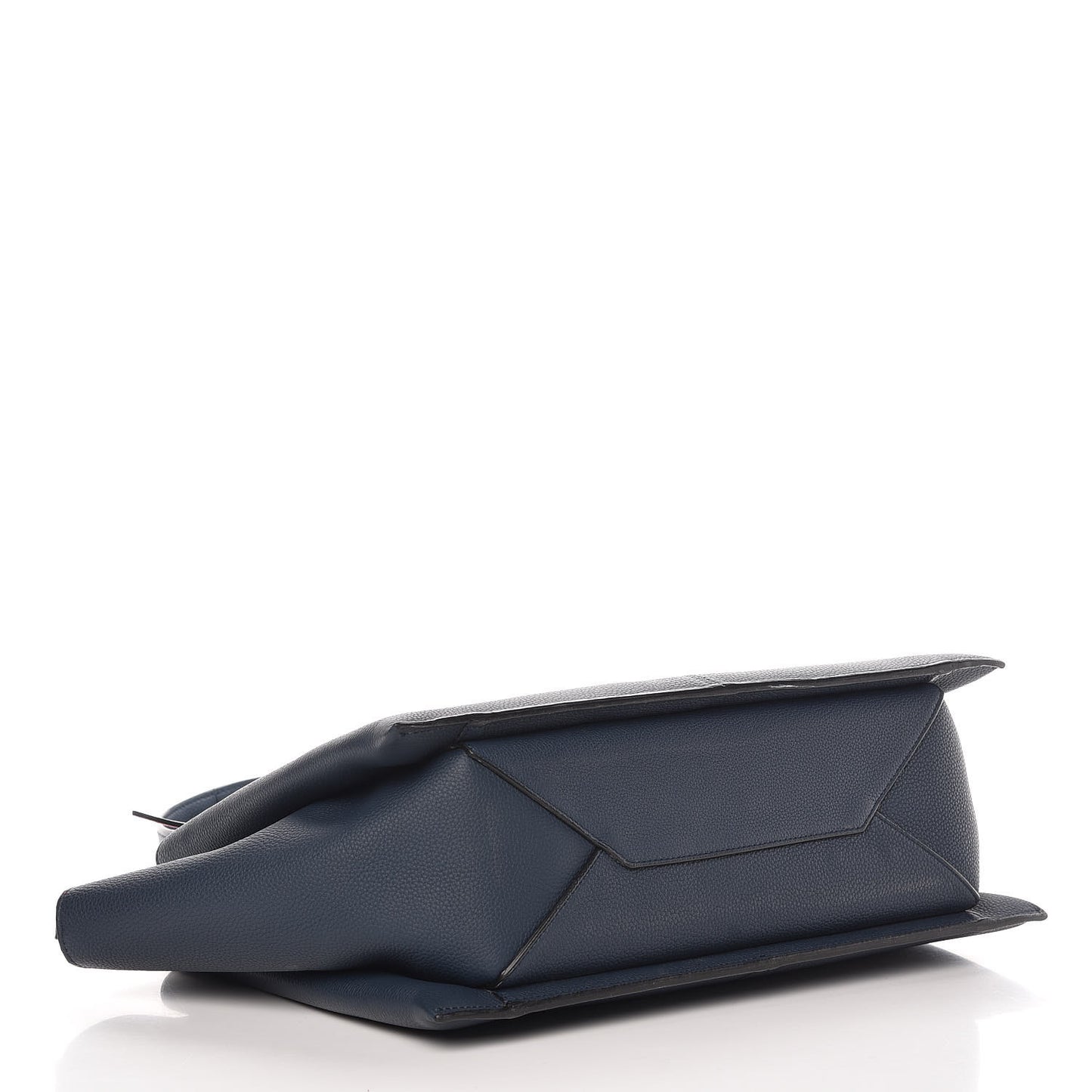 Baby Grained Calfskin Medium Tri-Fold Bag Steel Blue