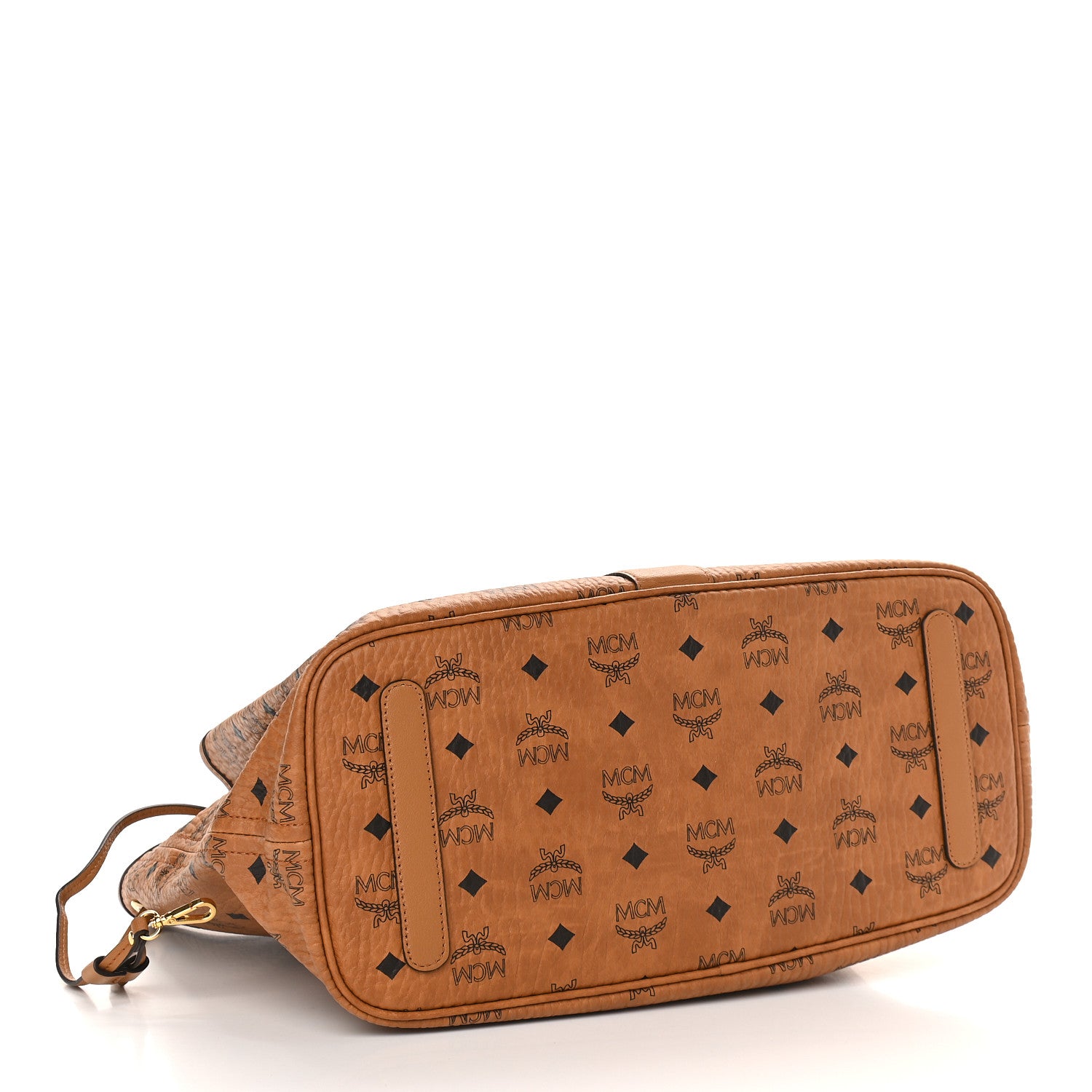 MCM Visetos Medium Liz Reversible Shopper Tote Cognac 7 of 14