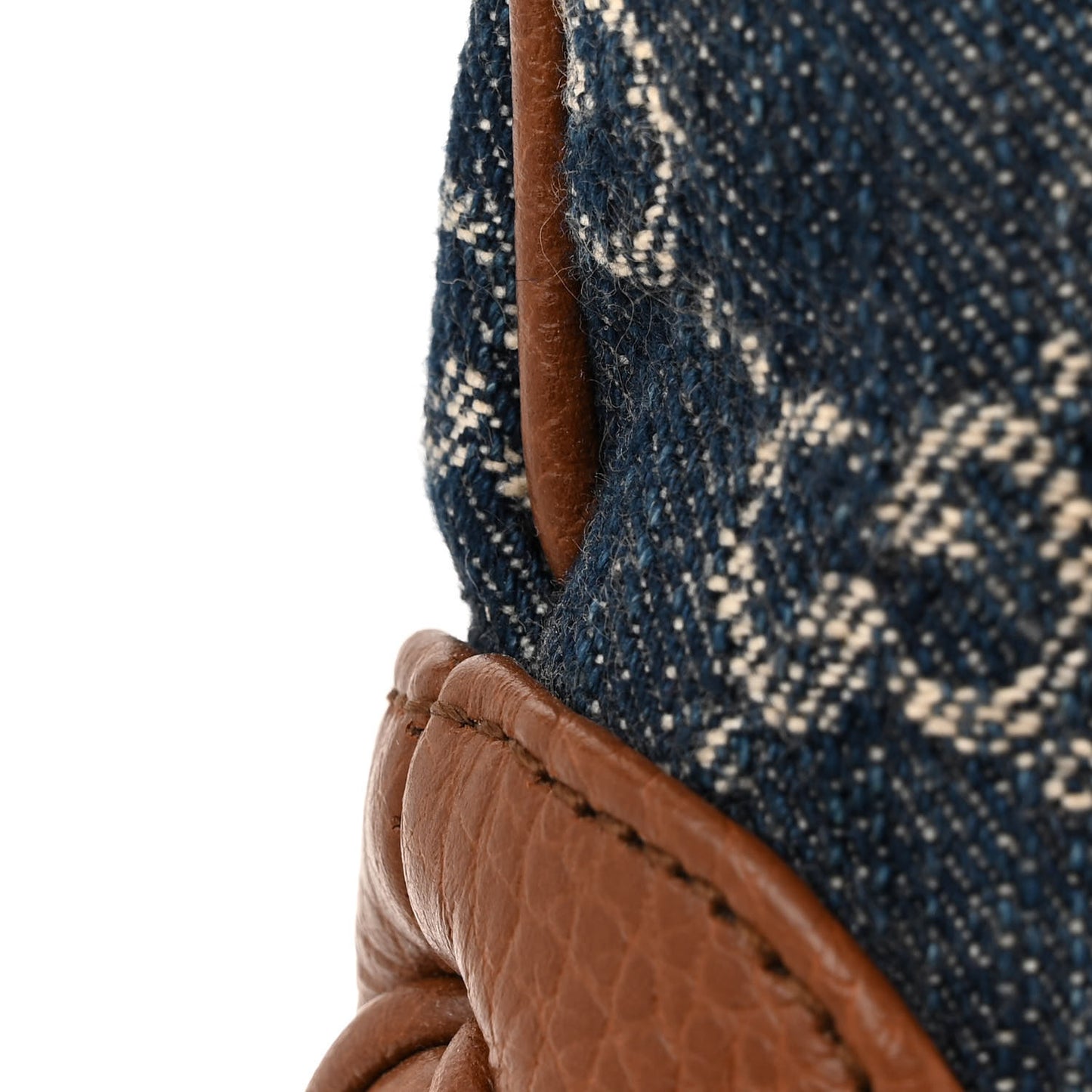 New Denim GG Monogram Calfskin Small Jackie 1961 Hobo Blue Tea Cuir