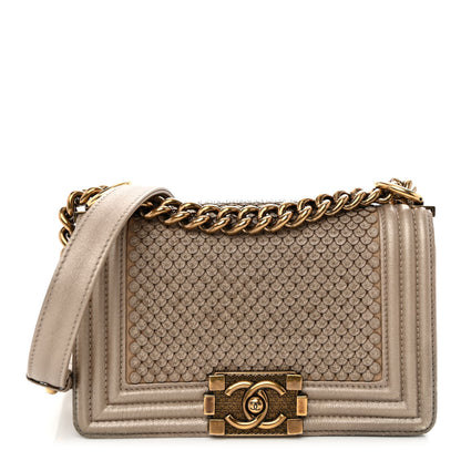 Chanel Metallic Lambskin Small Scaled Boy Flap Gold 1 of 10