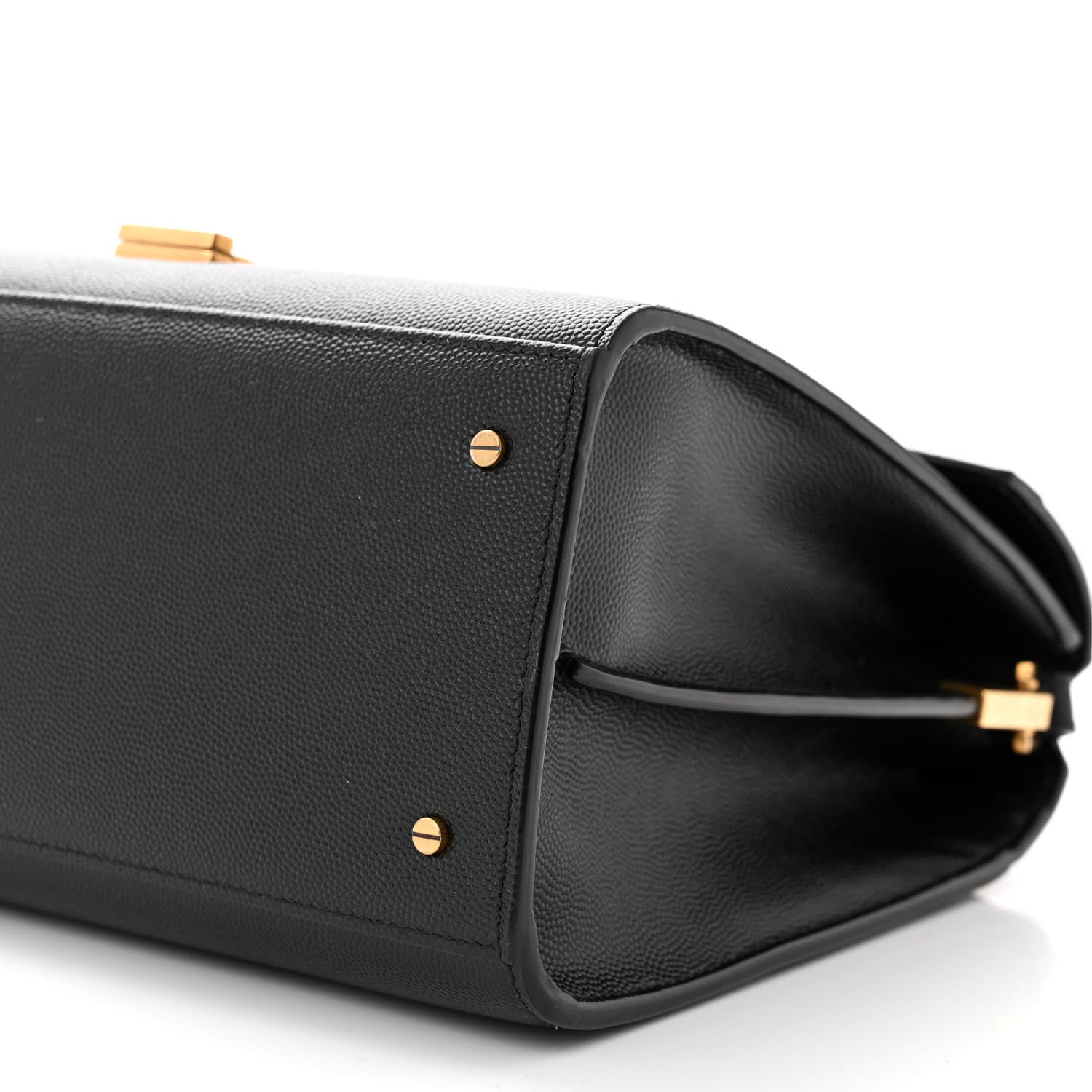 Saint Laurent Grain de Poudre Medium Classic Monogram Cassandra Top Handle Black Rouge Legion 10 of 11