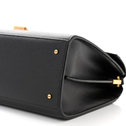 Saint Laurent Grain de Poudre Medium Classic Monogram Cassandra Top Handle Black Rouge Legion 10 of 11