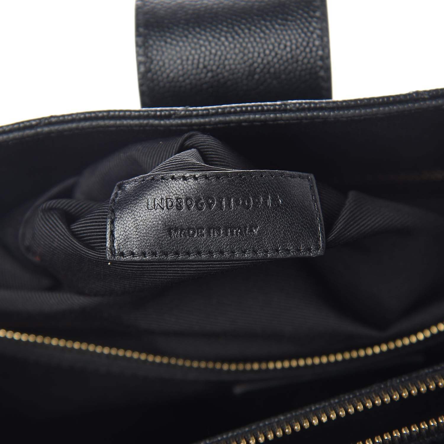 Saint Laurent Grain De Poudre Matelasse Chevron Monogram Shopping Bag Black 8 of 23