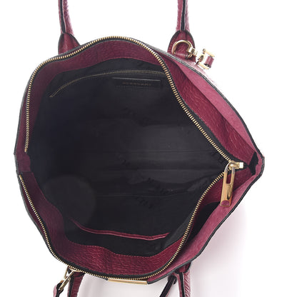 Burberry Signature Grain Medium Dewsbury Tote Dark Plum 5 of 9