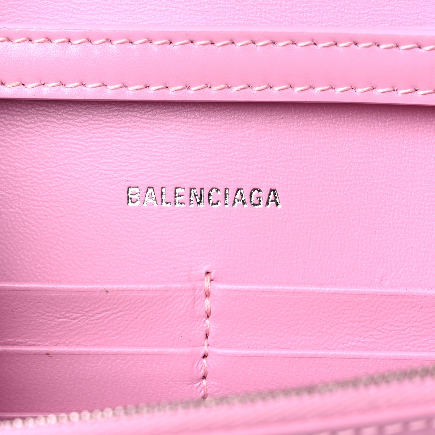Shiny Box Calfskin Tonal B Hourglass Chain Bag Candy Pink