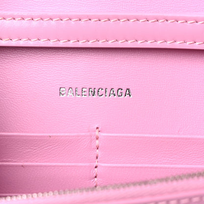 Balenciaga Shiny Box Calfskin Tonal B Hourglass Chain Bag Candy Pink 6 of 13