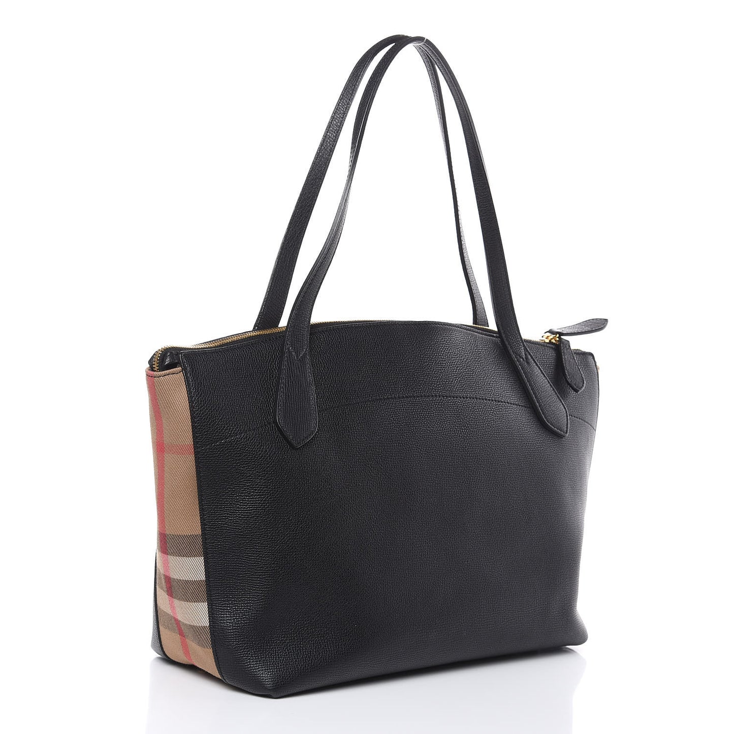 Derby Calfskin House Check Medium Welburn Tote Black