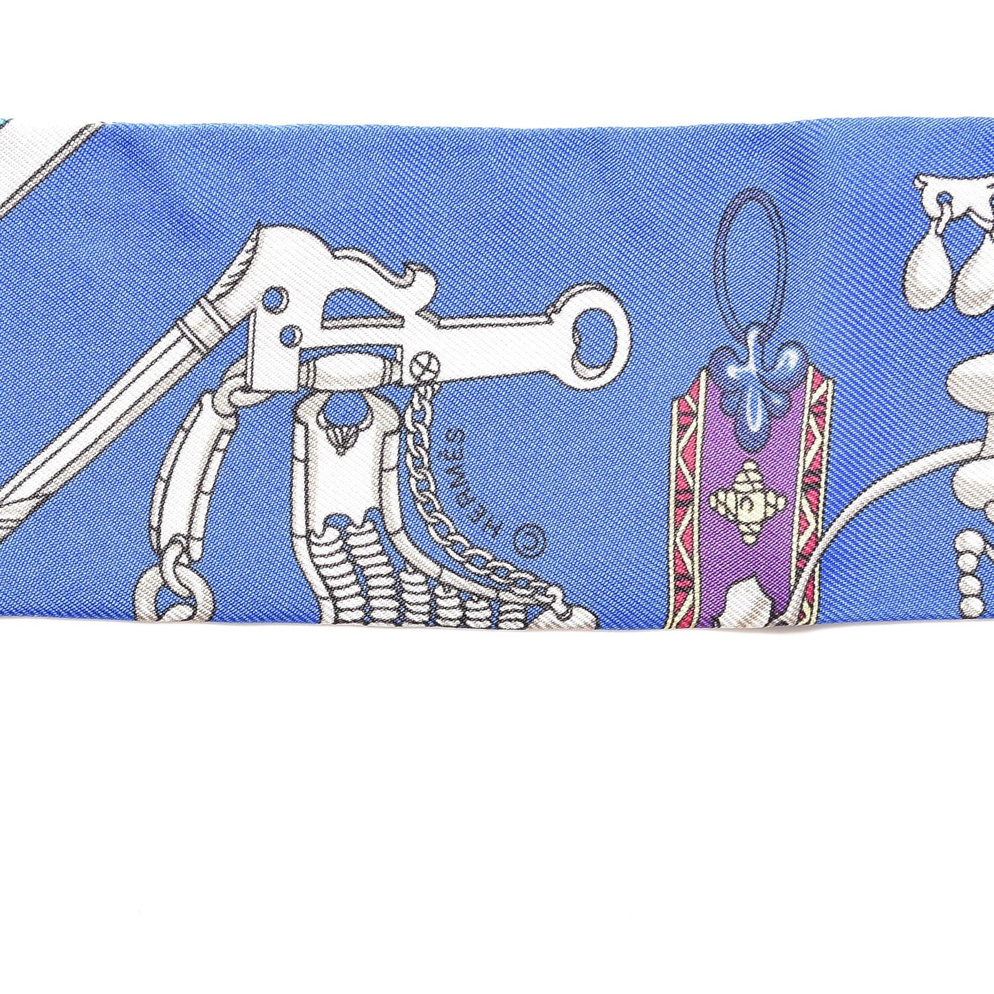 Silk Mors Et Gourmettes Remix Twilly Bleu Roy Turquoise Prune