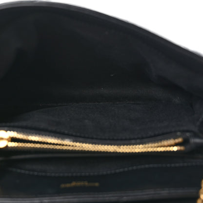 Saint Laurent Calfskin Y Quilted Monogram Small Loulou Chain Satchel Black 5 of 15
