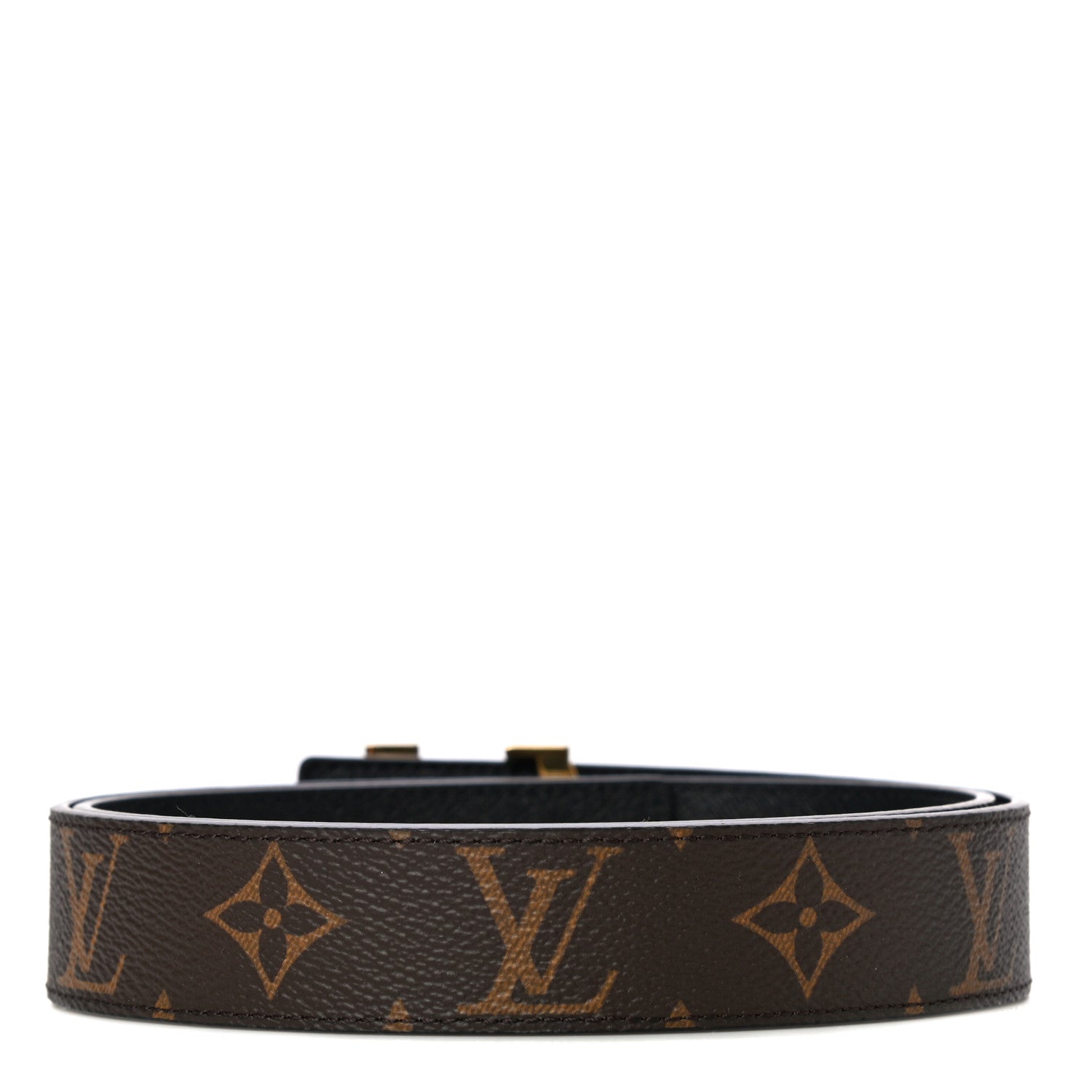 Louis Vuitton Calfskin Monogram 30mm LV Initiales Reversible Belt 75 30 Black 2 of 6