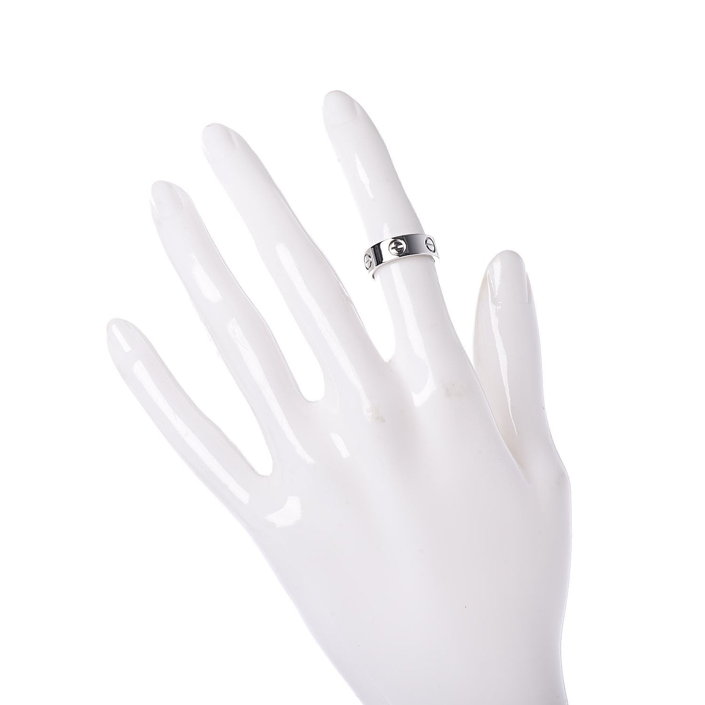 18K White Gold 5.5mm LOVE Ring 48 4.5