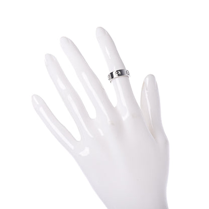 Cartier 18K White Gold 5.5mm LOVE Ring 48 4.5 2 of 5