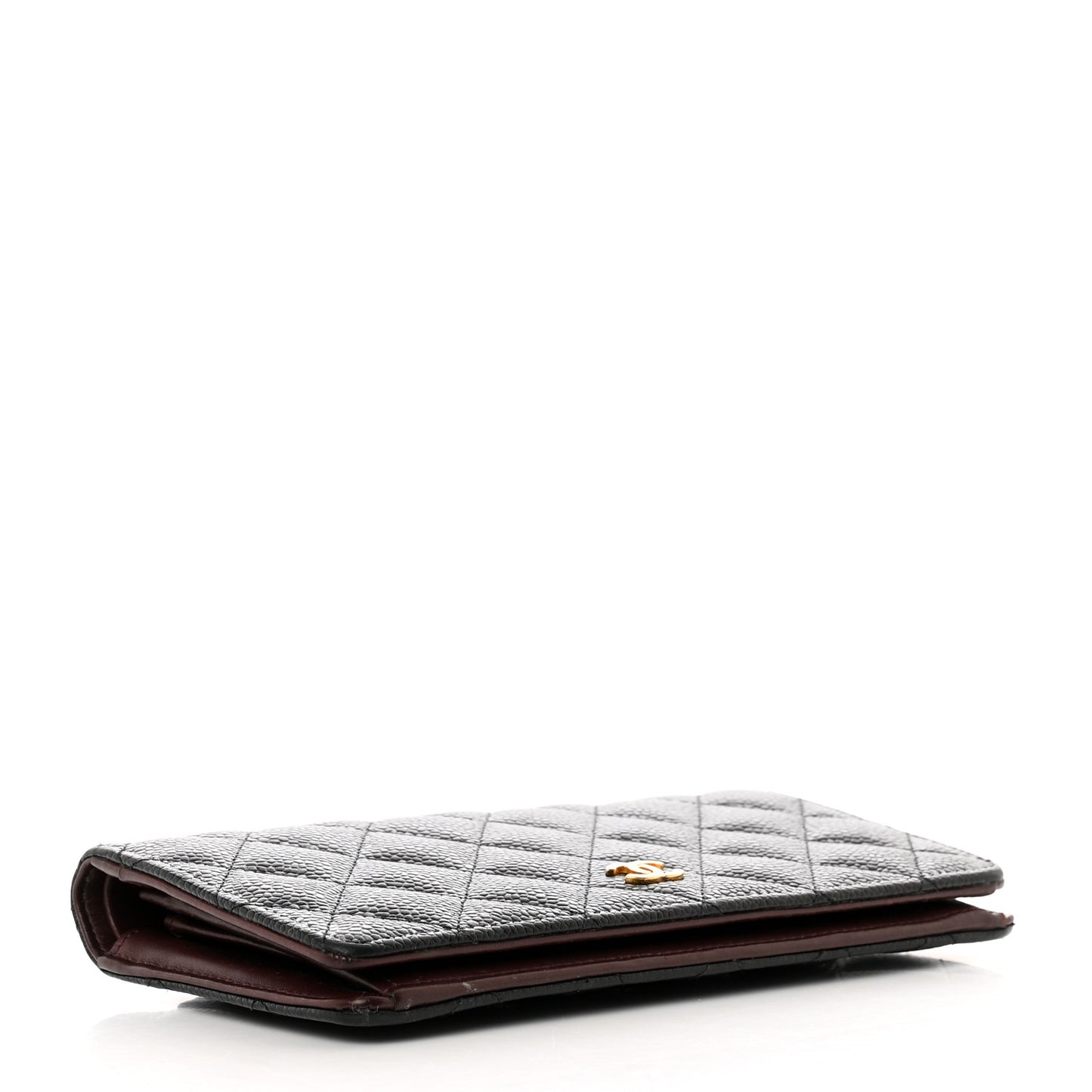 Caviar Quilted Yen Wallet Black