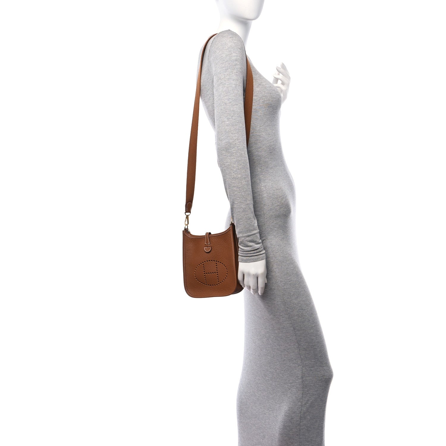 Hermes Taurillon Clemence Evelyne TPM Gold 2 of 10