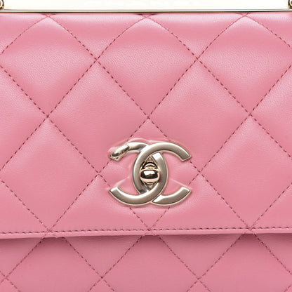 Chanel Lambskin Quilted Small Trendy CC Flap Dual Handle Bag Pink 10 of 12