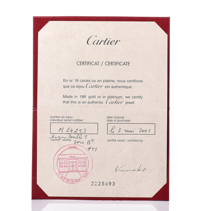 Cartier 18K Pink Yellow White Gold Diamond C De Ring 51 5.75 5 of 5