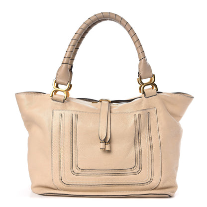 Chloe Calfskin Large New Marcie Tote Beige 1 of 10