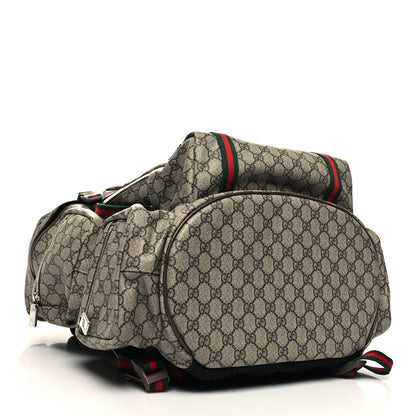 Gucci GG Supreme Monogram Web Backpack Beige Ebony 4 of 11