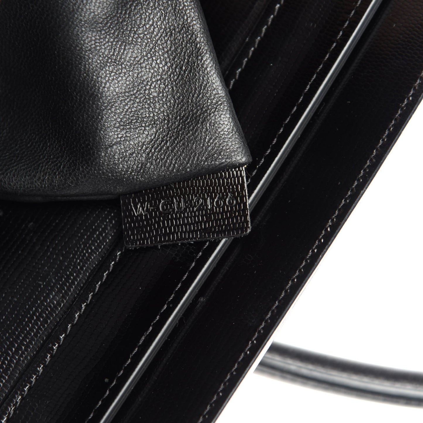 Sleek Calfskin Micro Bi-Color Luggage Black White