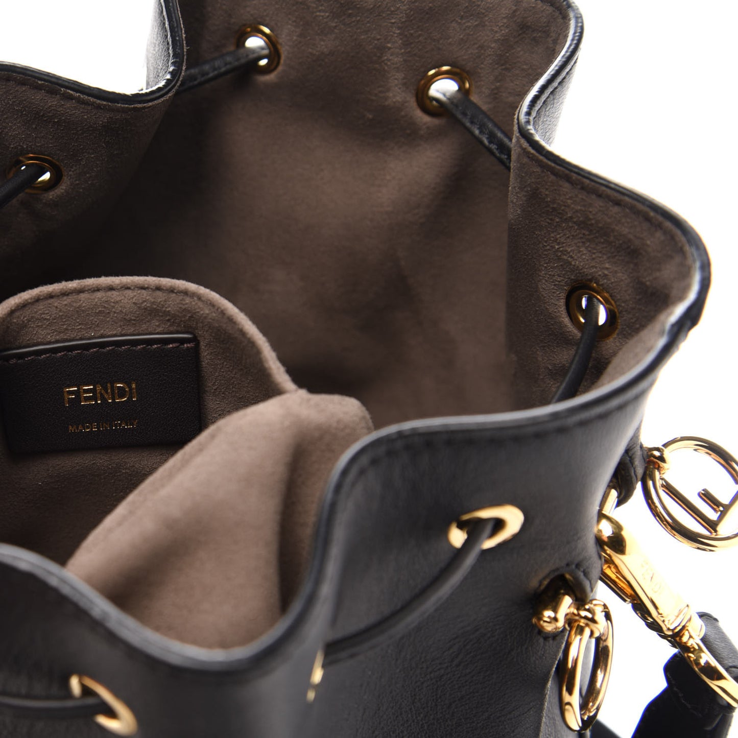 Vitello Grace Matte F is Fendi Grande Mon Tresor Bucket Bag Black