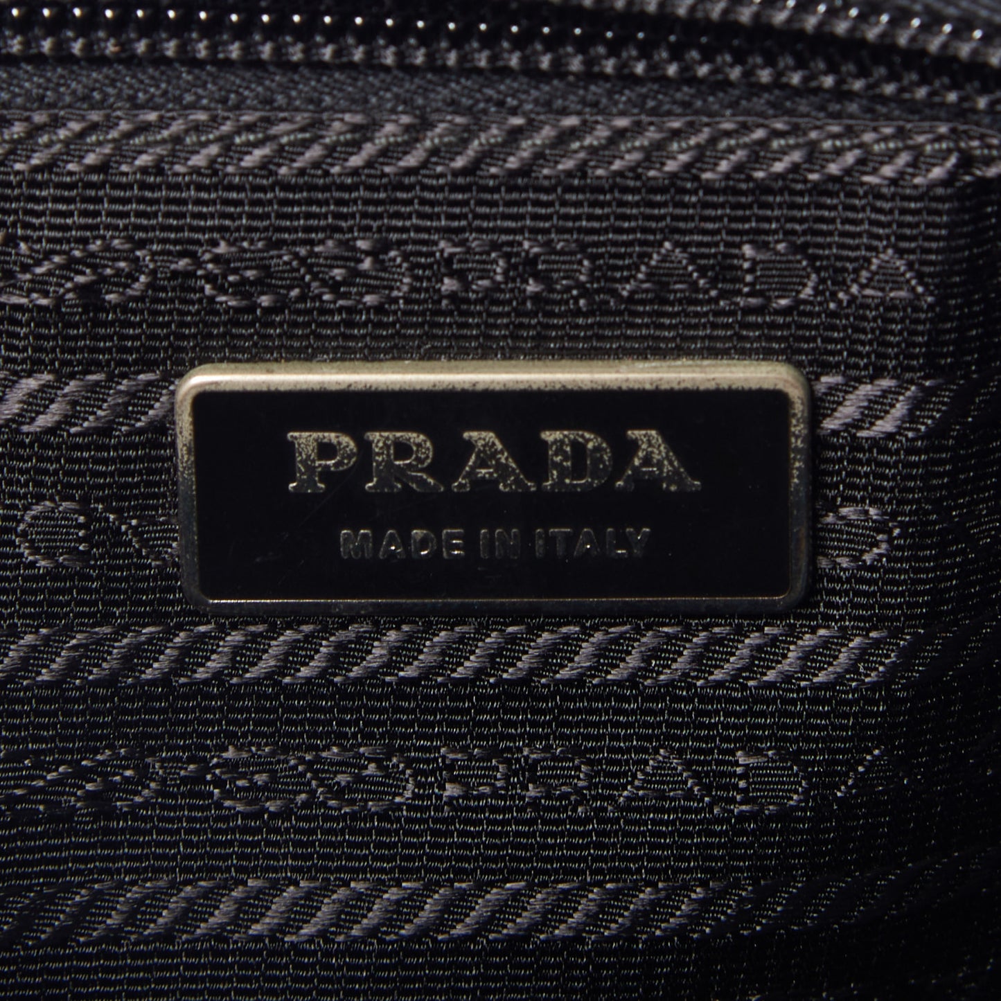 Tessuto Nylon Saffiano Logo Messenger Bag Black