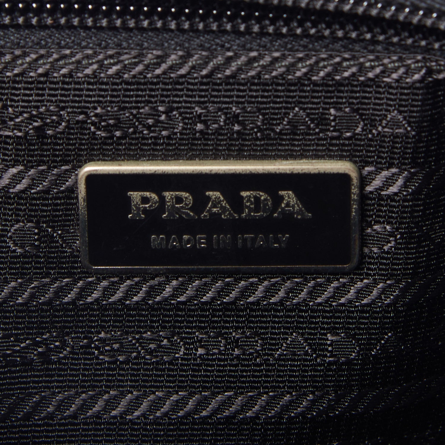 Prada Tessuto Nylon Saffiano Logo Messenger Bag Black 9 of 9
