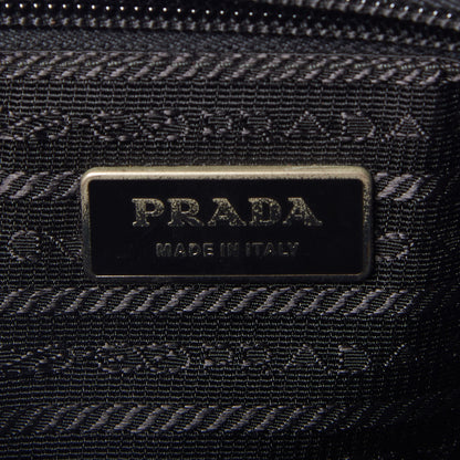 Prada Tessuto Nylon Saffiano Logo Messenger Bag Black 9 of 9