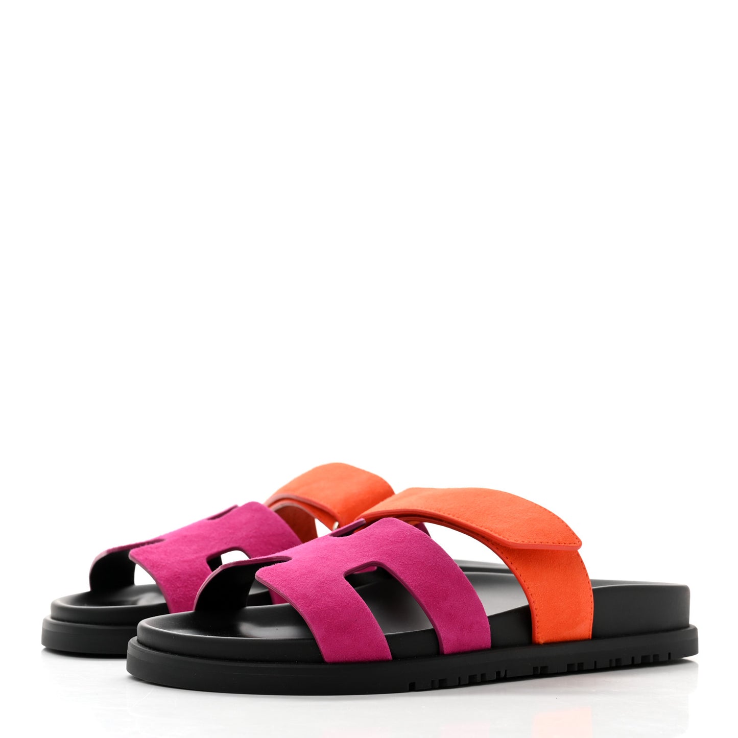 Suede Goatskin Womens Chypre Sandals 36.5 Rose Chapas Orange Synthetique