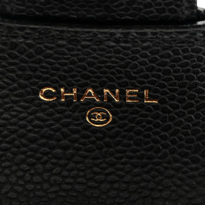 Chanel Caviar Quilted Flap Card Holder Wallet Black 6 of 8