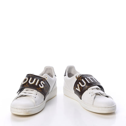 Louis Vuitton Calfskin Monogram Frontrow Sneakers 35 White 5 of 13