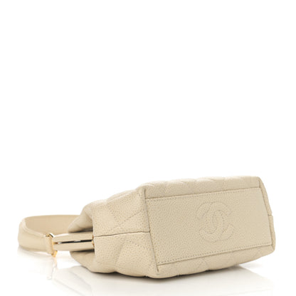 Chanel Caviar Quilted Frame Evening Bag Beige 4 of 14