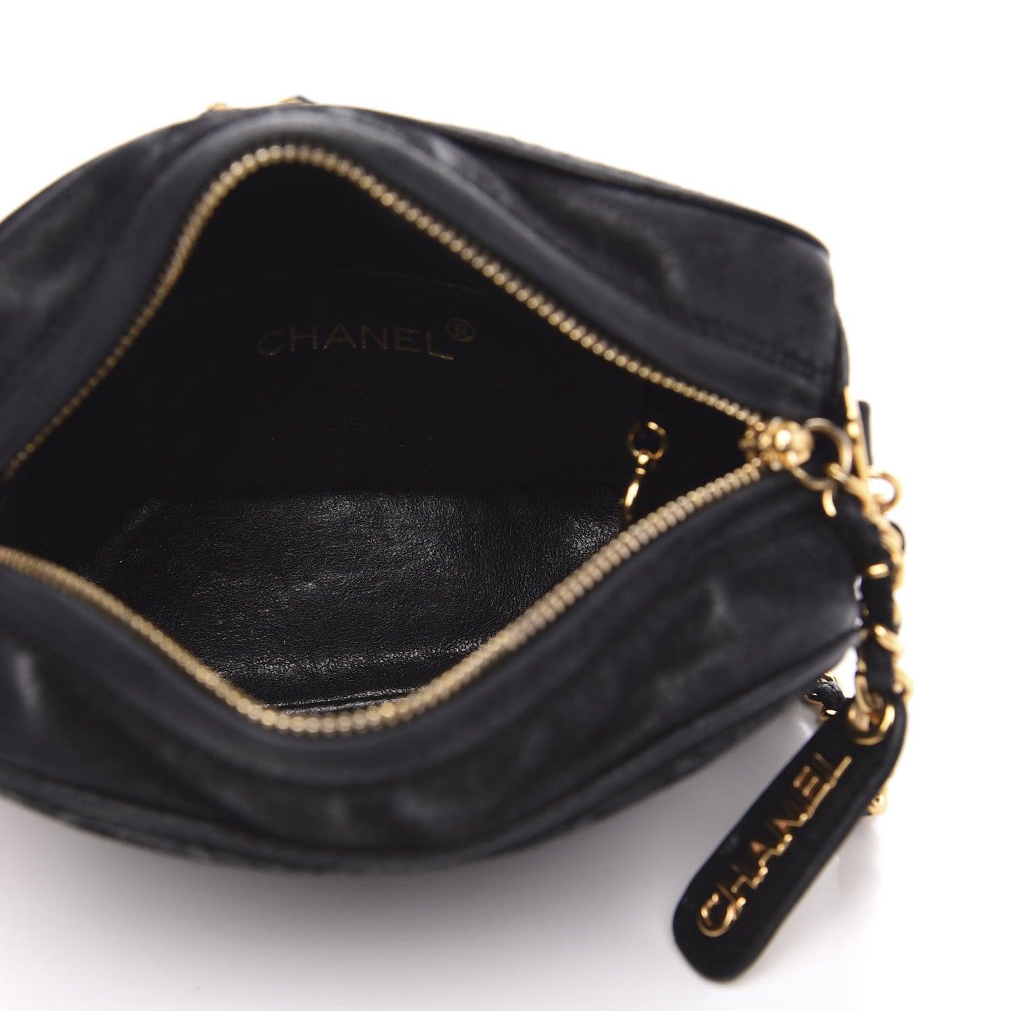 Suede Quilted Camera Case Crossbody Bag Black