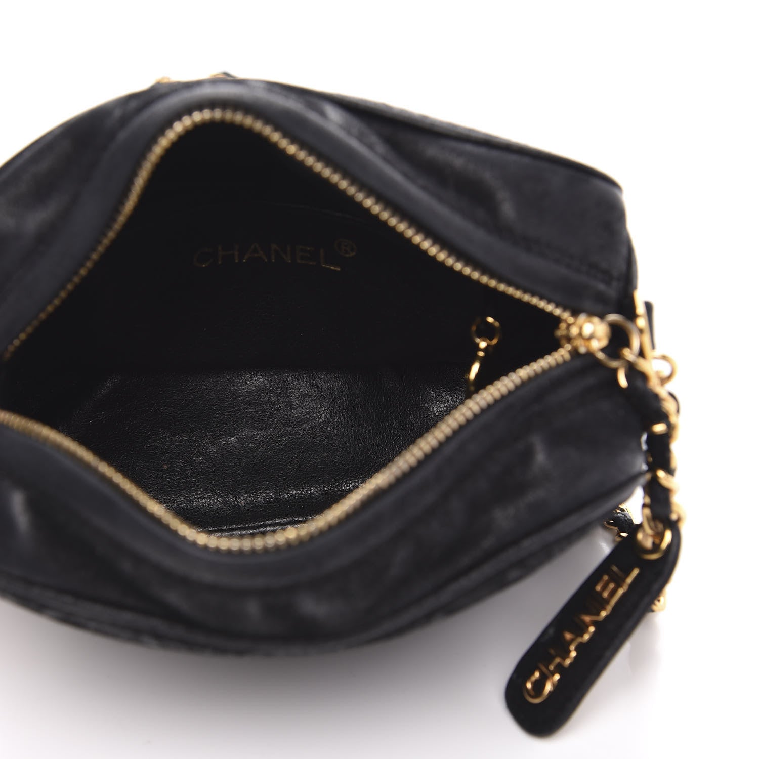 Chanel Suede Quilted Camera Case Crossbody Bag Black 5 of 16