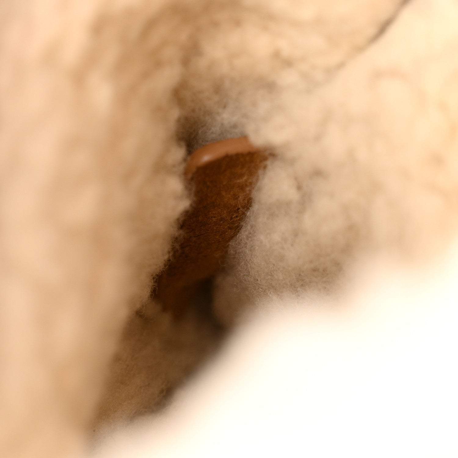 Christian Dior Suede Shearling Cannage Mini Lady Dior Camel 7 of 10