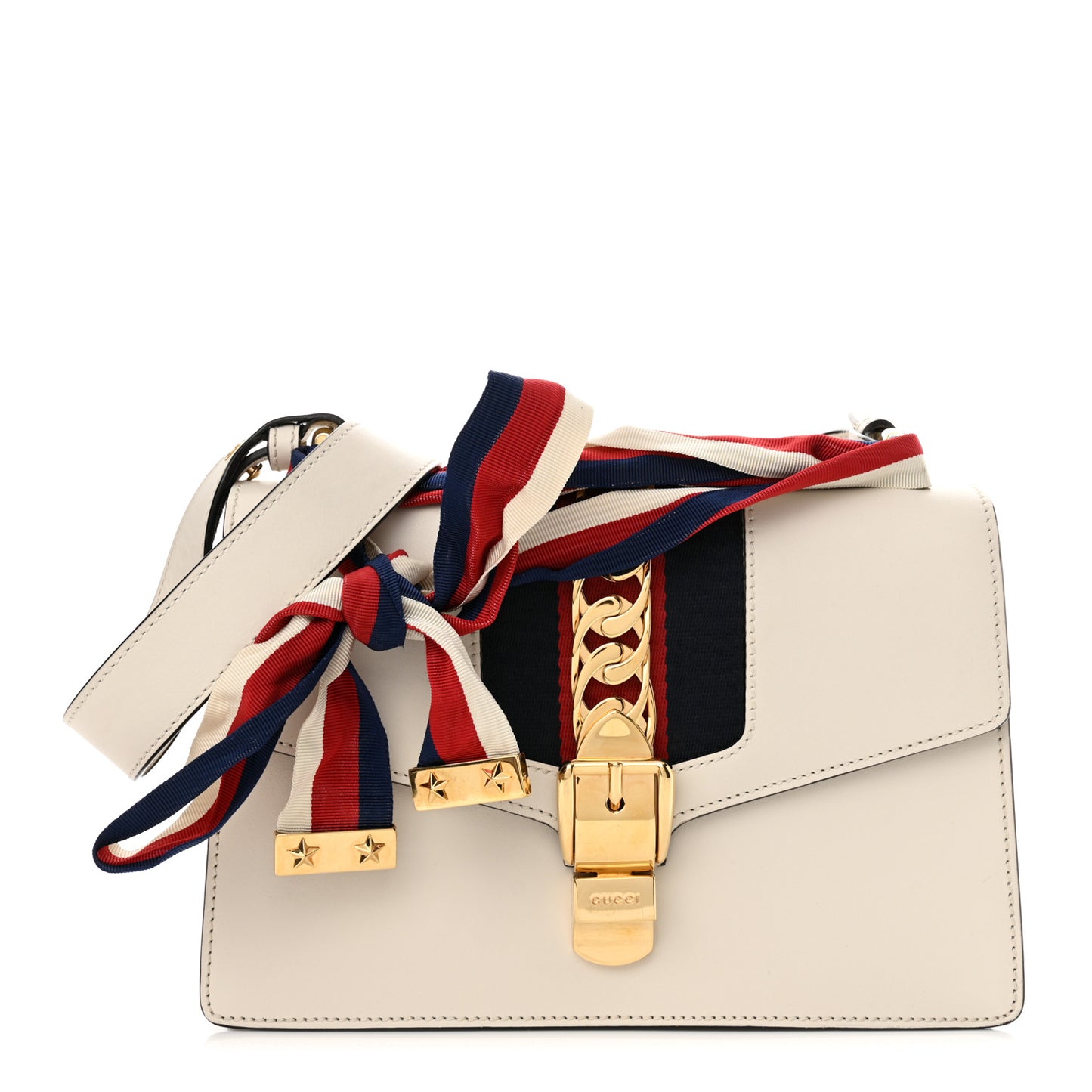 Calfskin Small Sylvie Shoulder Bag Off White