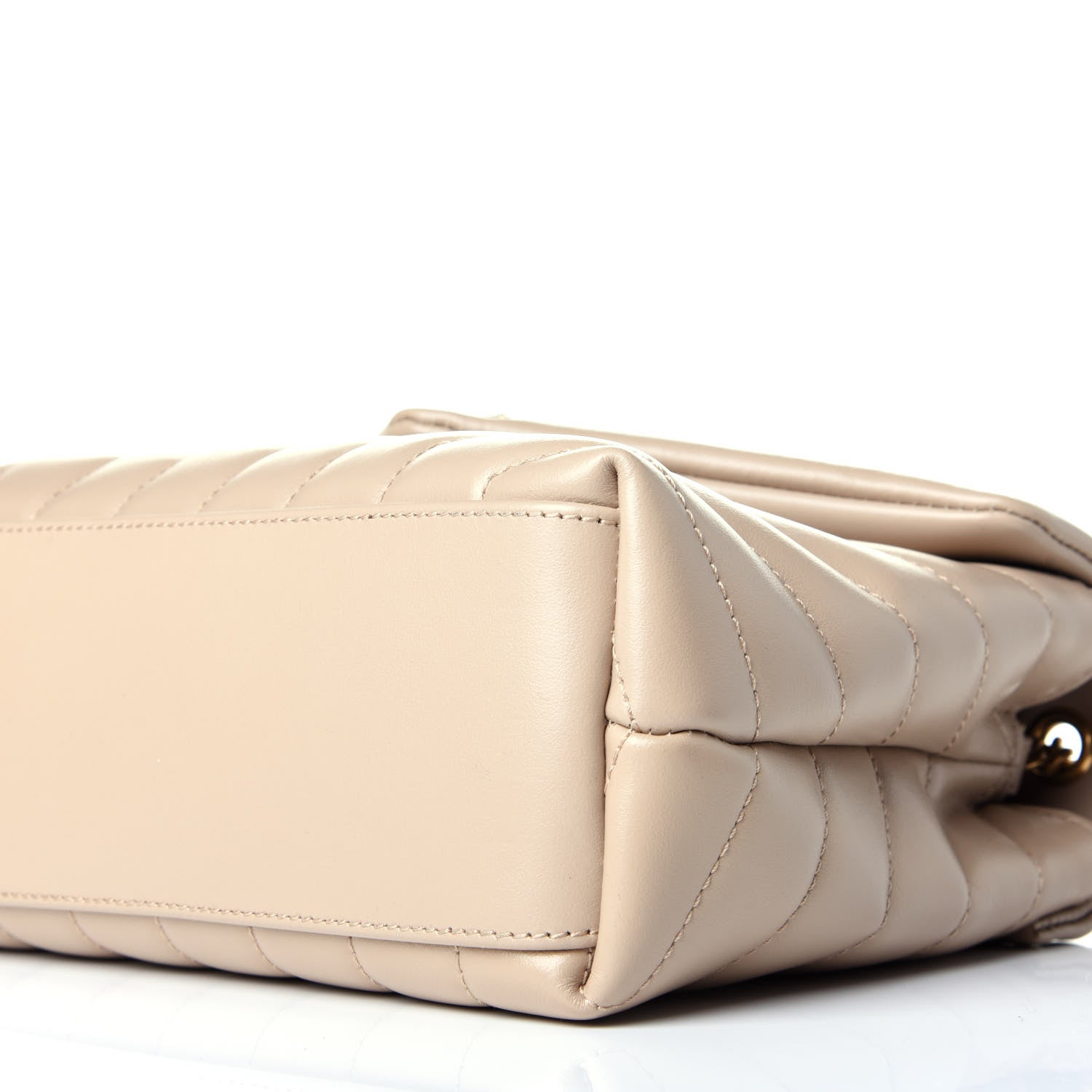 Saint Laurent Calfskin Y Quilted Monogram Small Loulou Chain Satchel Dark Beige 8 of 8