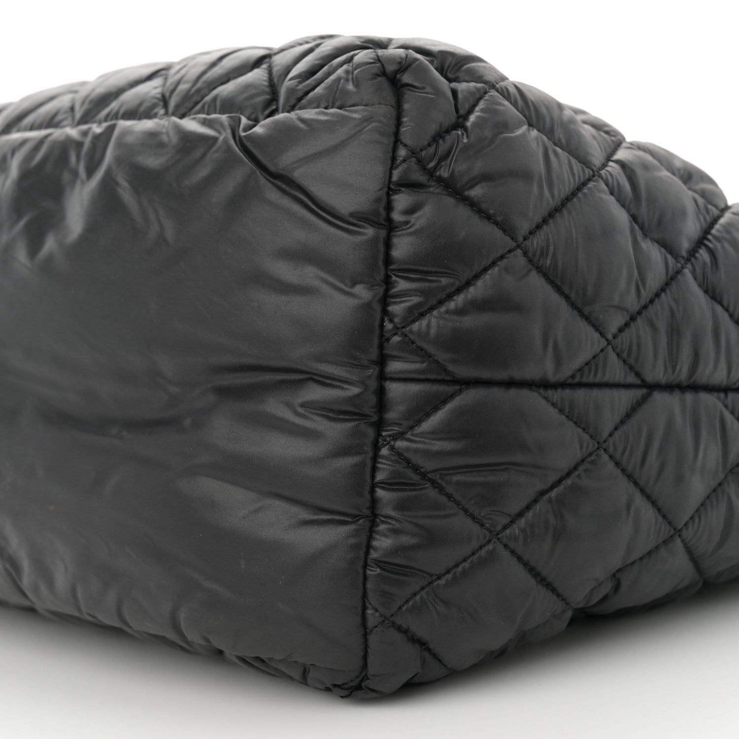 Chanel Nylon Quilted Small Coco Cocoon Tote Black 10 of 11