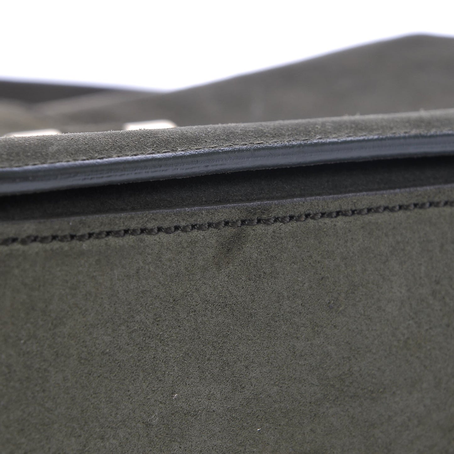 Suede Large ChYc Flap Bag Green
