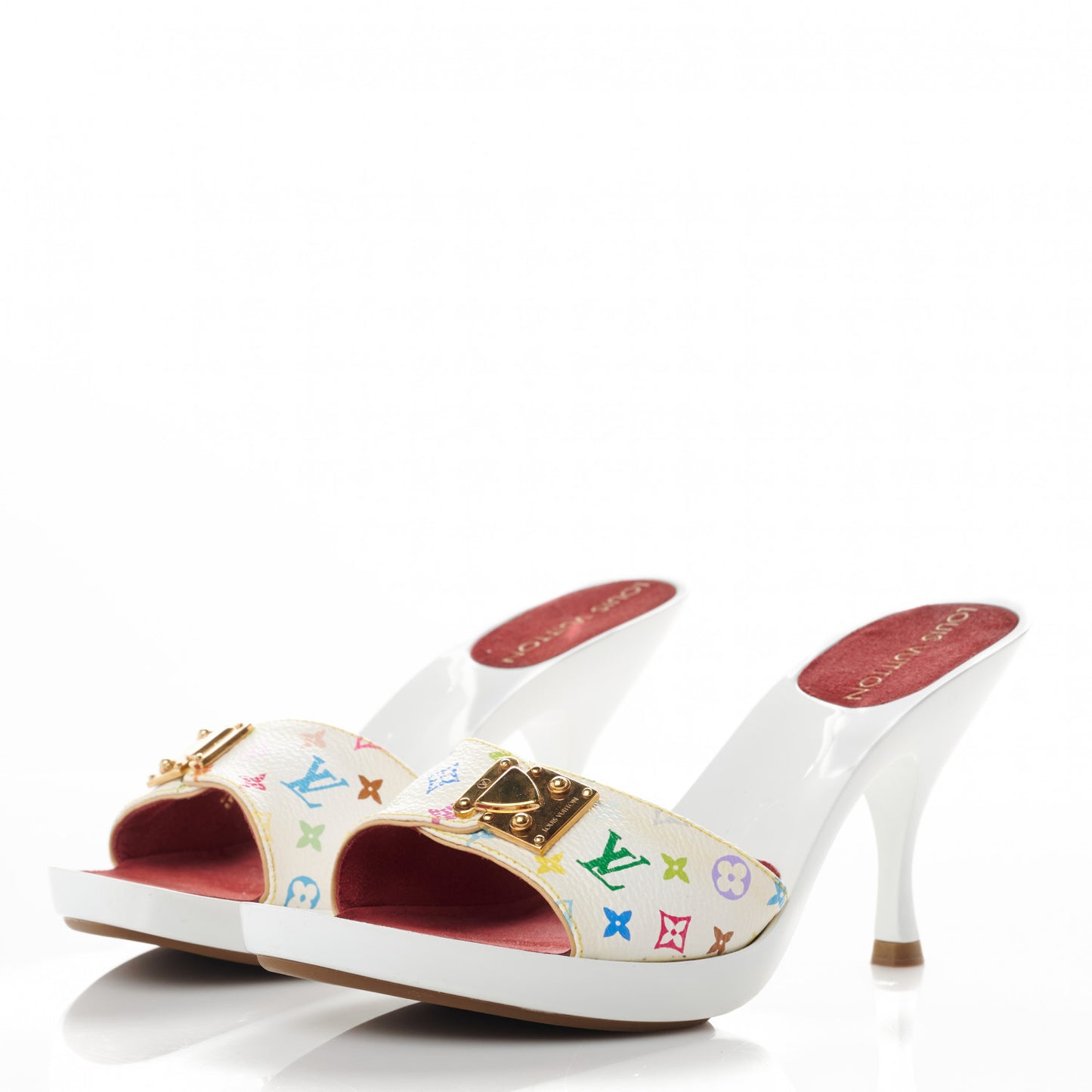 Monogram Multicolor Sandal Mule 35 White