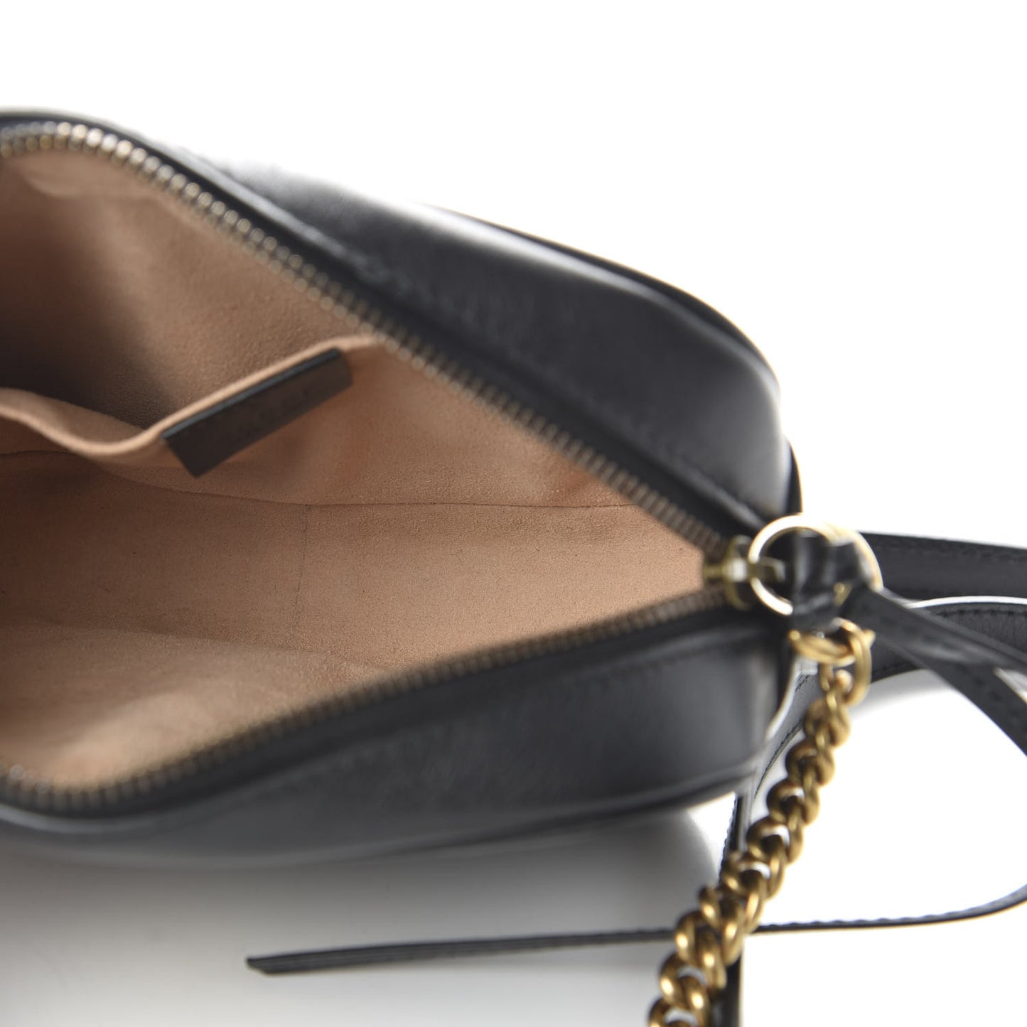Calfskin Matelasse Mini GG Marmont Chain Shoulder Bag Black