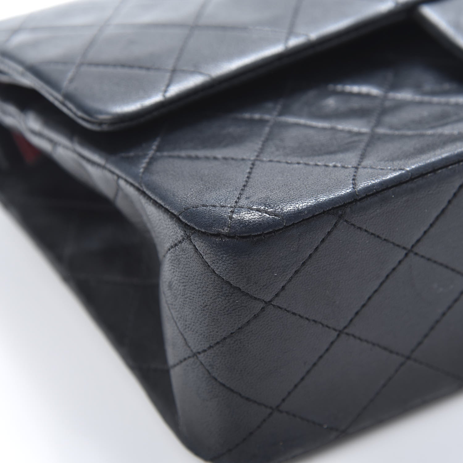 Chanel Lambskin Quilted Medium Double Flap Black 9 of 19