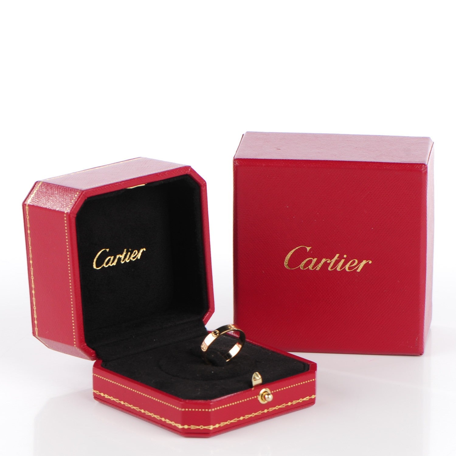 Cartier 18K Yellow Gold 4mm LOVE Wedding Band Ring 57 8 5 of 5
