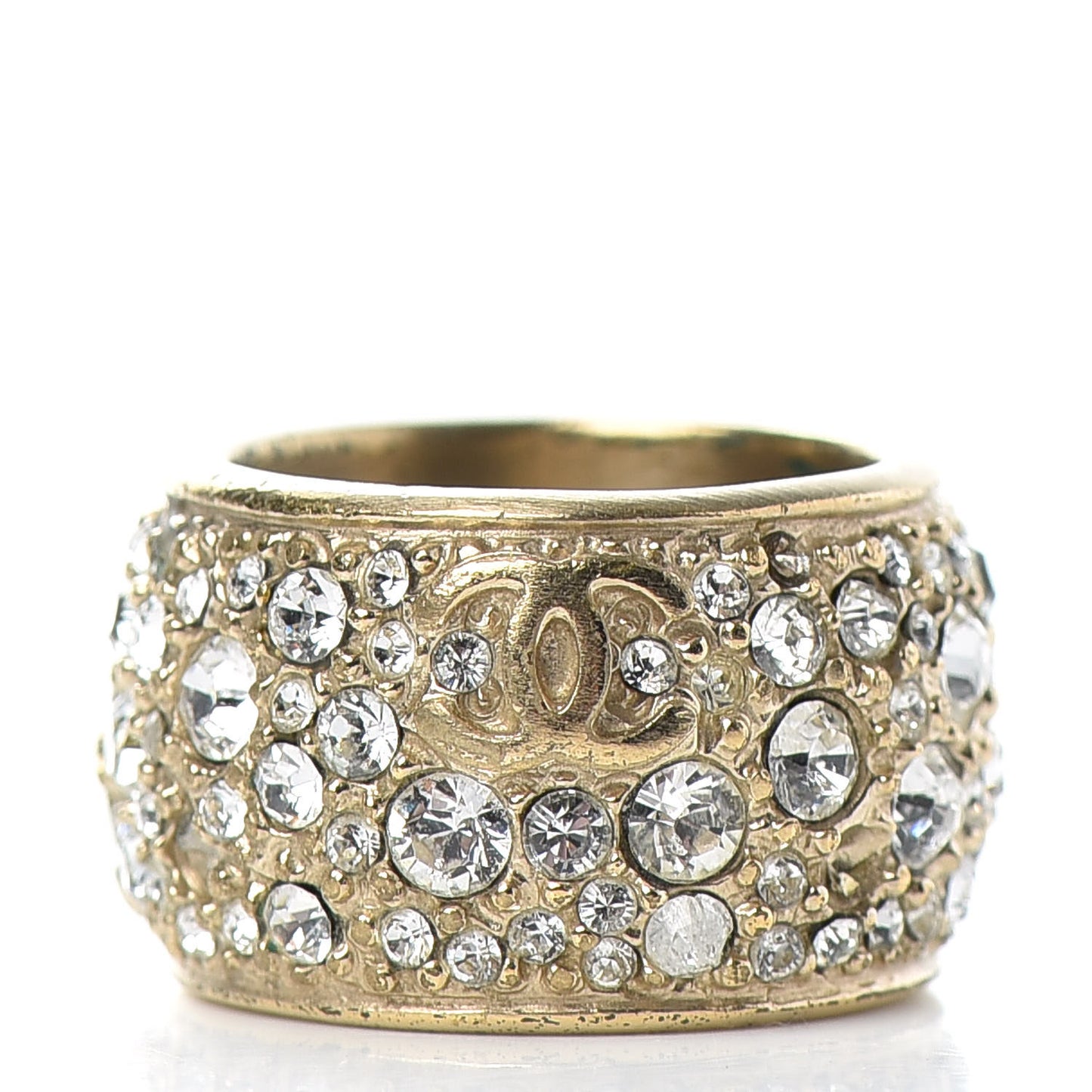 Crystal CC Ring 6.5 Gold