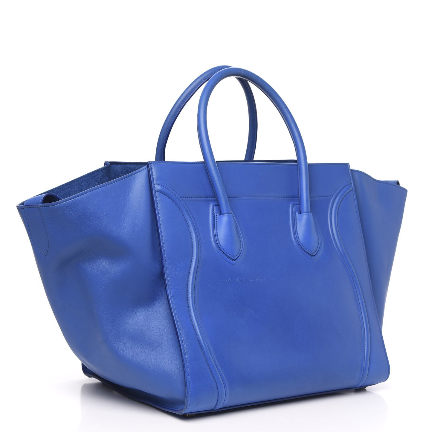 Smooth Calfskin Medium Phantom Luggage Electric Blue