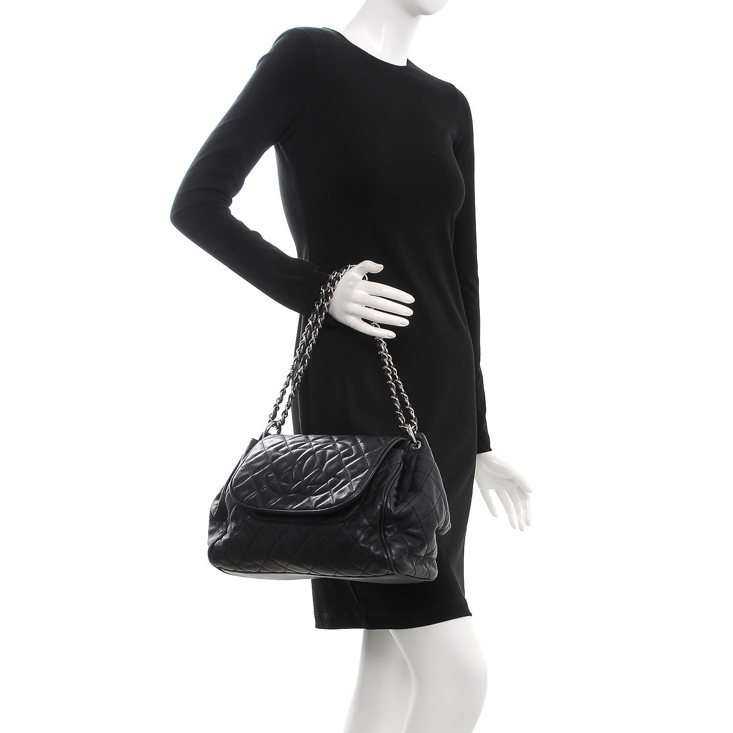 Chanel Caviar Quilted Timeless Accordion Flap Black 2 of 12