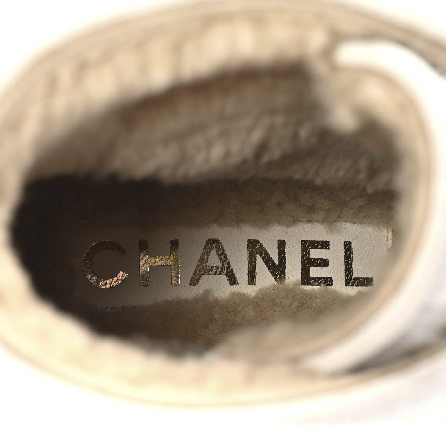 Chanel Suede Pony Hair Shearling Lace Up Combat Boots 40 White Black 8 of 10