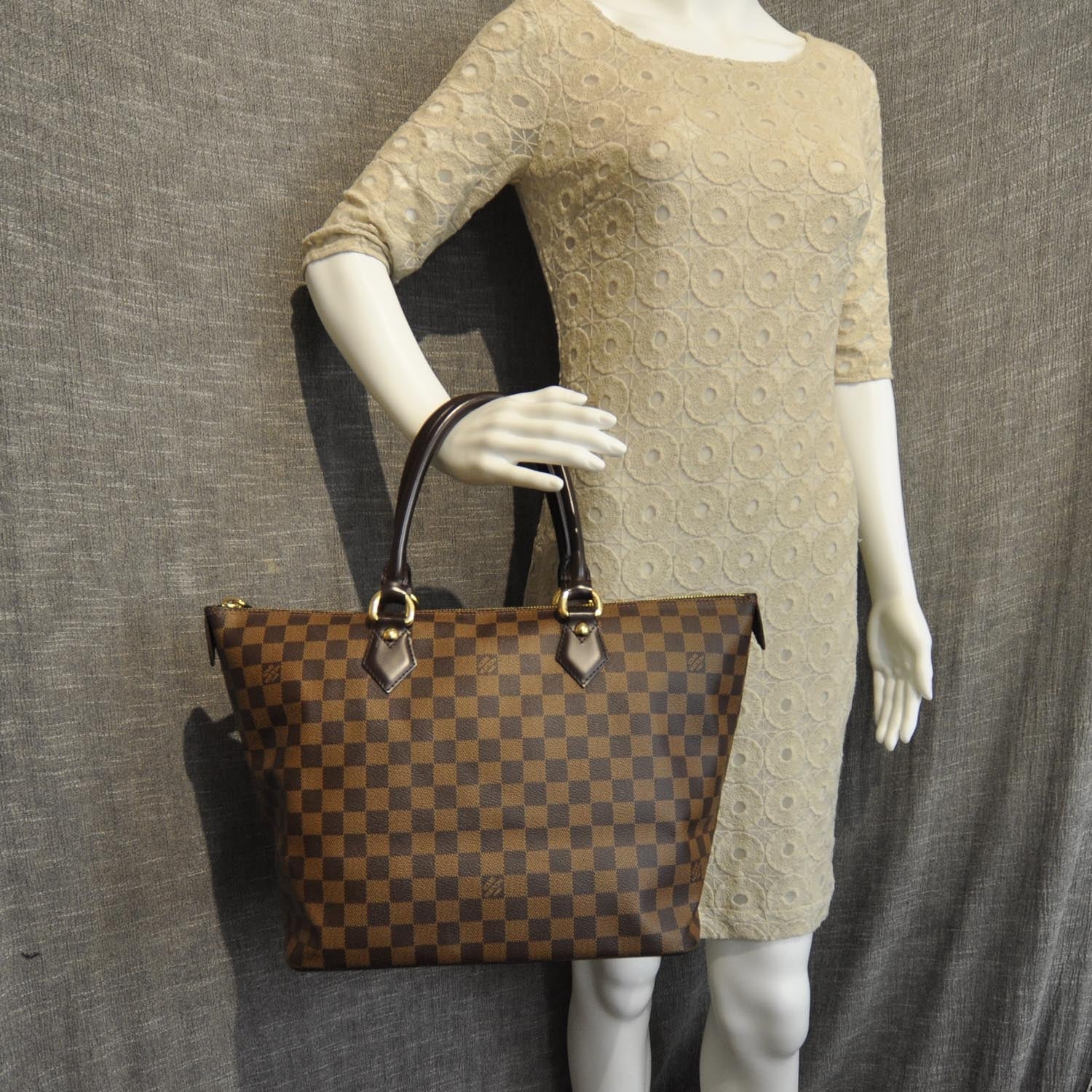 Louis Vuitton Damier Ebene Saleya MM 2 of 9